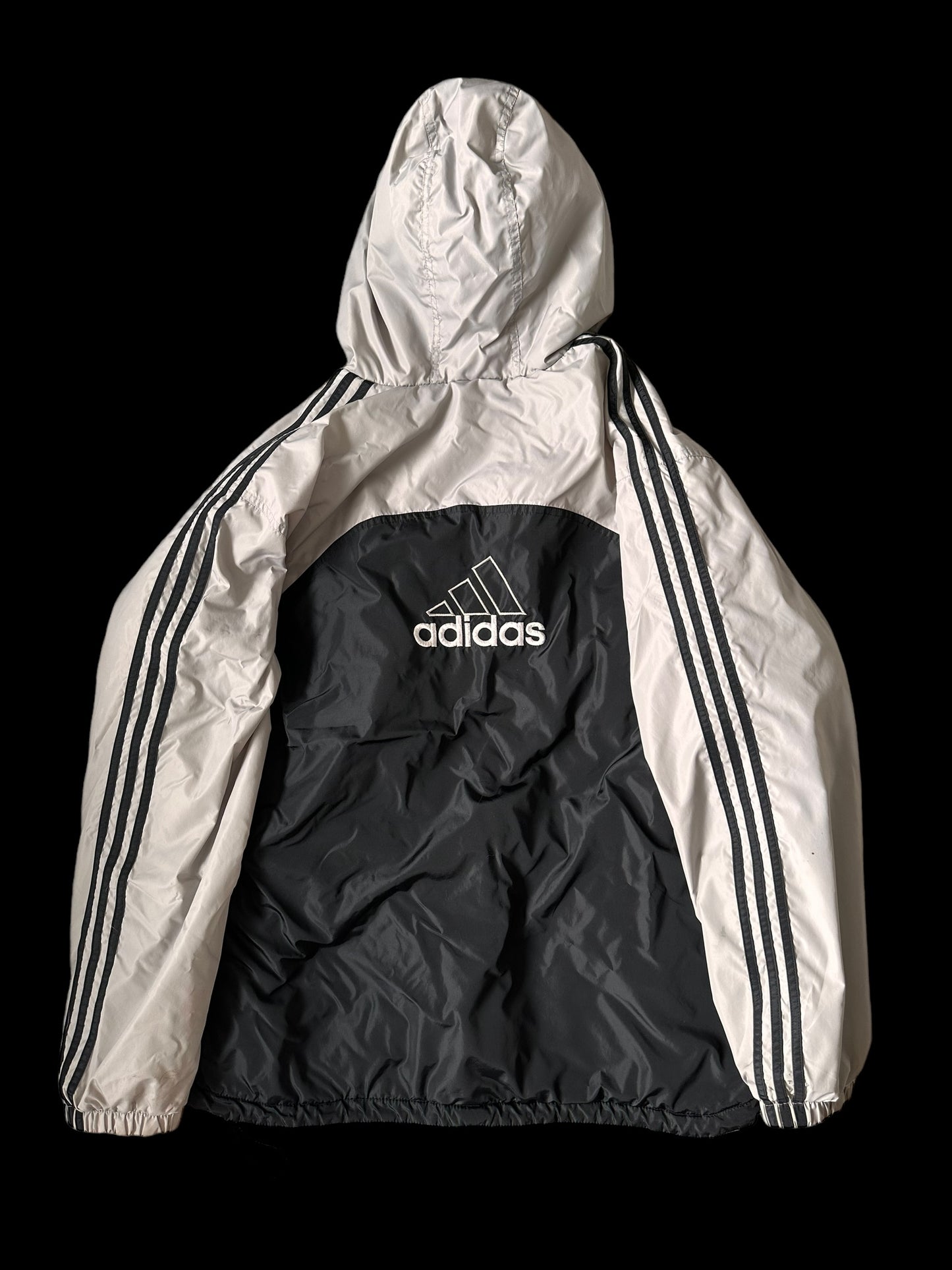 Adidas Grey Three Stripes Jacket 90s