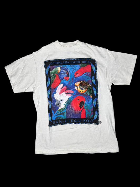 San Diego Zoo Exotic Birds Shirt 90s